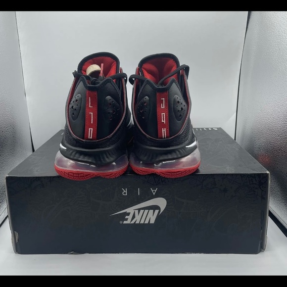 Nike Lebron XIX 19 Low Bred Black University Red NEW Men’s Shoes DH1270-001. - Picture 3 of 4